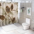 thumbnail image 7 of Creowell Pine Cone Printed Shower Curtain 100% Polyester Fabric Bathroom Decoration Home Bathtubs Curtain with Hooks 60x72, 7 of 7