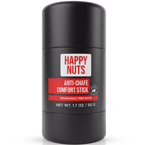 HAPPY NUTS Anti Chafing Friction Defense Comfort Stick for Men (Fragrance-Free) 1.7 oz.