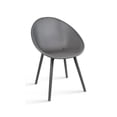 thumbnail image 5 of 2xhome Modern Perforated Egg-Shaped Dining Accent Chairs, Breathable Polka Dot Bowl Pod Pattern for Indoor or Outdoor Use, Grey, Set of 1, 1 piece, 5 of 5
