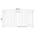thumbnail image 5 of FURDEAR 48-56" Extra Wide Baby Safety Gate with Wall Protectors Walk Thru White Metal Gate, 5 of 13