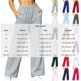 thumbnail image 6 of Diufon Wide Leg Sweatpants Women High Waisted Pull On Jogger Pants Fleece Lined Lounge Pants with Pockets, 6 of 10