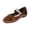 Coffee, variant on Women's Mary Jane Ballet Flat Shoes Comfortable Dressy Shoes with Elatic Strap Breathable Arch Support Footwear for Work Business Brown Size 6