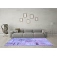 thumbnail image 3 of Ahgly Company Machine Washable Indoor Rectangle Patchwork Blue Transitional Area Rugs, 8' x 10', 3 of 4