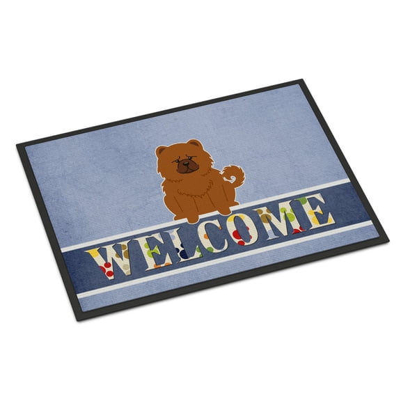 Carolines Treasures BB5723MAT Chow Chow Red Welcome Door Mat Indoor Rug or Outdoor Welcome Mat 18x27 Doormat  27"L x
