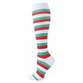thumbnail image 2 of Chaussettes de Noël Imprimées Mi-Mollet Longues Chaussettes Genou Bas de compression Multicolores, 2 of 3