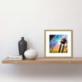 thumbnail image 2 of Cricket Wicket Fast Bowler Sports Splatter Style Oil Painting Square Wooden Framed Wall Art Print Picture 8X8 Inch, 2 of 4