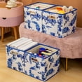 thumbnail image 3 of Blue And White Porcelain Pattern Storage Box Cloth - Storage Bag 1Pc, 3 of 4