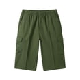 thumbnail image 4 of KeShDi Cargo Shorts Running Shorts for Men Underwear Men Workwear Multi Pocket Shorts for Outdoor Sports Five Inch Loose Straight Leg Casual Versatile Shorts Army Green 4X, 4 of 5