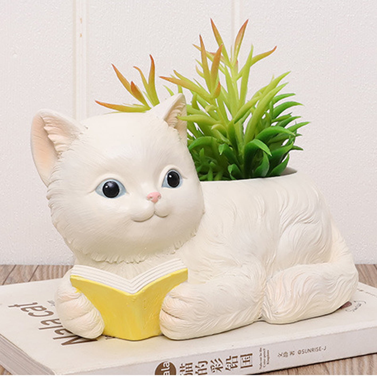 Succulent Plant Pot Resin Planters Cartoon Cat Flower Pot with Drainage Holes Flower Planters for Garden Home Office Desk Decoration Succulent Plant Pot Resin Planters Cartoon Cat Flower Pot with Drainage Holes Flower Planters for Garden Home Office Desk Decoration