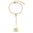 thumbnail image 2 of Pulseras para mujer, regalos para mujer, pulsera con lazo de cristal para mujer, brazalete para San Valentín, boda, novia, un pendiente., 2 of 5