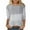 Gray, variant on Patlollav Womens Plus Size Women T-Shirt Print Mid-Length 3/4 Sleeve Blouse Round Neck Casual Tops