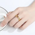 thumbnail image 3 of Exotic Geometric Zircon Inlaid Copper Ring for Women - Unique Colorful Travel Commemoration Jewelry Gift, 3 of 4