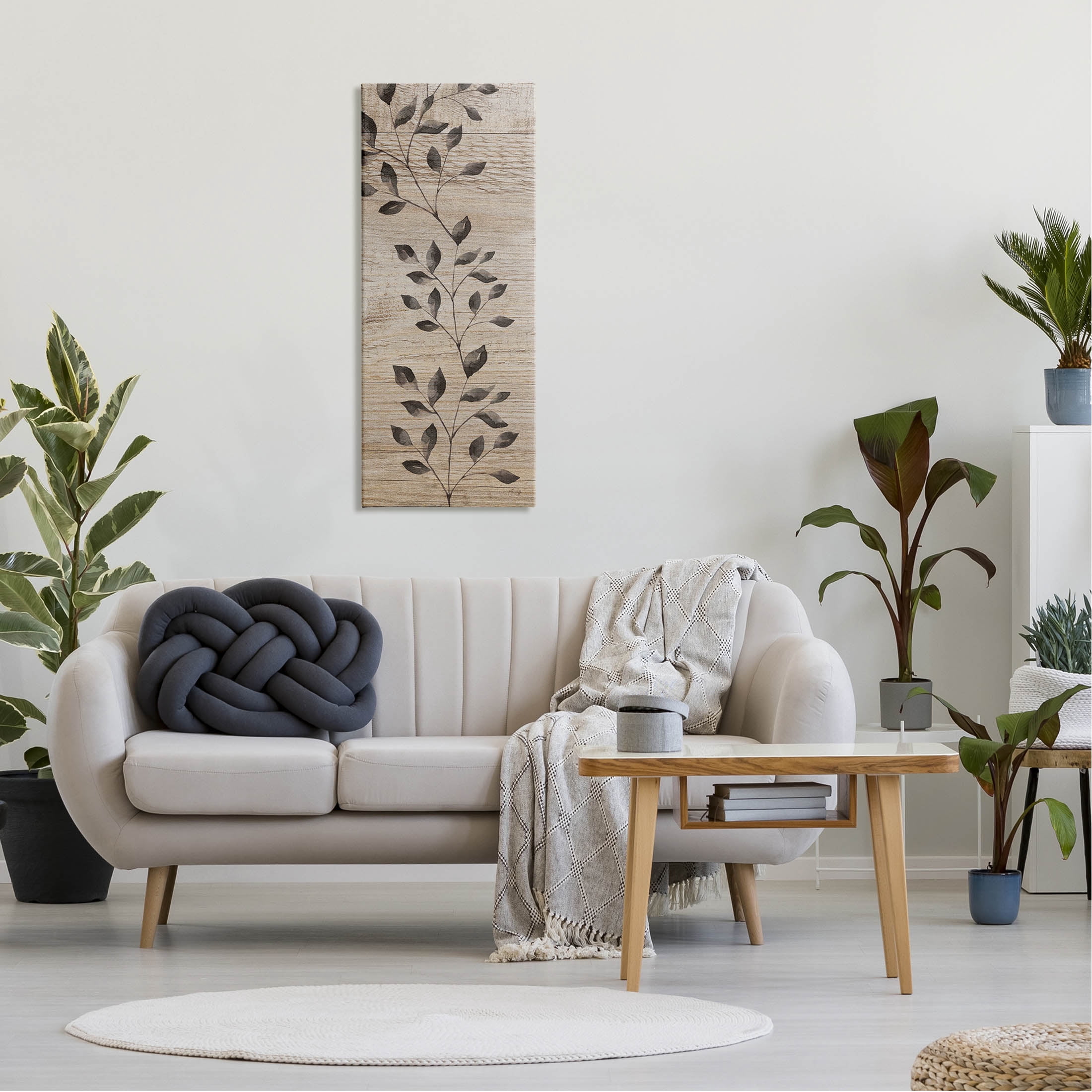 Boho Botanical Rustic Pattern Botanical & Floral Graphic Art Gallery Wrapped Canvas Print Wall Art