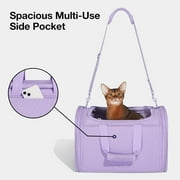 VETRESKA Pet Cat Dog Carrier Travel Airline Approved with Pockets Pad for Puppy Small Animal Violet