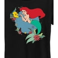 thumbnail image 3 of Disney Princess - Ariel And Flounder With Flowers -  Women's Short Sleeve Graphic T-Shirt, 3 of 5