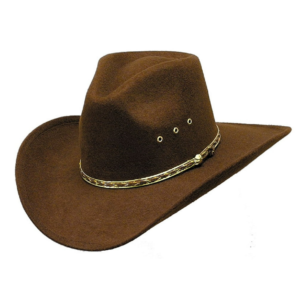 Cowboy Western Felt Brown Pinched Hat Childs Costume Accessory Child