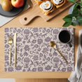 thumbnail image 2 of Placemats Set of 8, Purple Floral Woven Placemat, Linen Place Mats for Kitchen/Dining Tables, Spring Plants Flowers Vintage Rustic Washable Table Mats for Party, 2 of 8