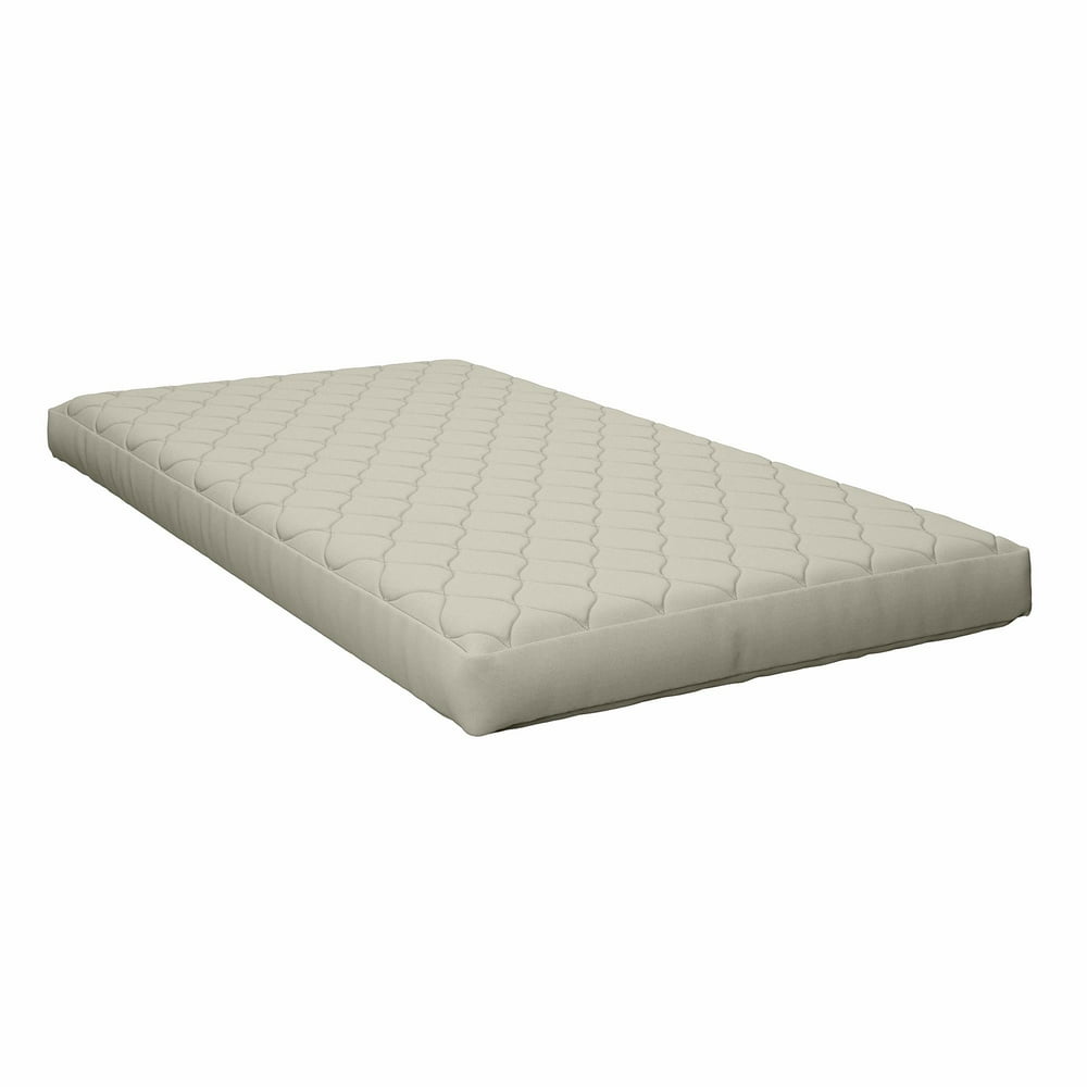 Value 6 Inch Polyester Filled Quilted Top Bunk Bed Mattress, Twin, Gray