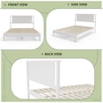 thumbnail image 3 of Ktaxon Queen Wooden Bed Frame, Platform Bed with Headboard & Slats Support, White, 3 of 9