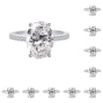 thumbnail image 3 of Sonducket Anillos de boda de moda: brillo brillante en el día de la boda Anillos de aleación de alta para mujeres Anillo de compromiso de plata plata número 10.1 10Conjunto, 3 of 6