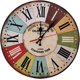 thumbnail image 1 of Reloj de pared de madera retro, decoración de granja de 12 pulgadas, silencioso, sin tictac, relojes de pared, cuarzo de calidad, funciona con pilas, estilo rústico vintage,11 Feliz Sencillez, 1 of 5