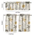 thumbnail image 6 of Kitchen Curtains 36 Inch Short - 3 Panel Set, Seashell Starfish Nautical Print, Rod Pocket Window Curtain for Tropical Beach Farmhouse, Sea Coral Cute Design, Easy Wash, 6 of 6