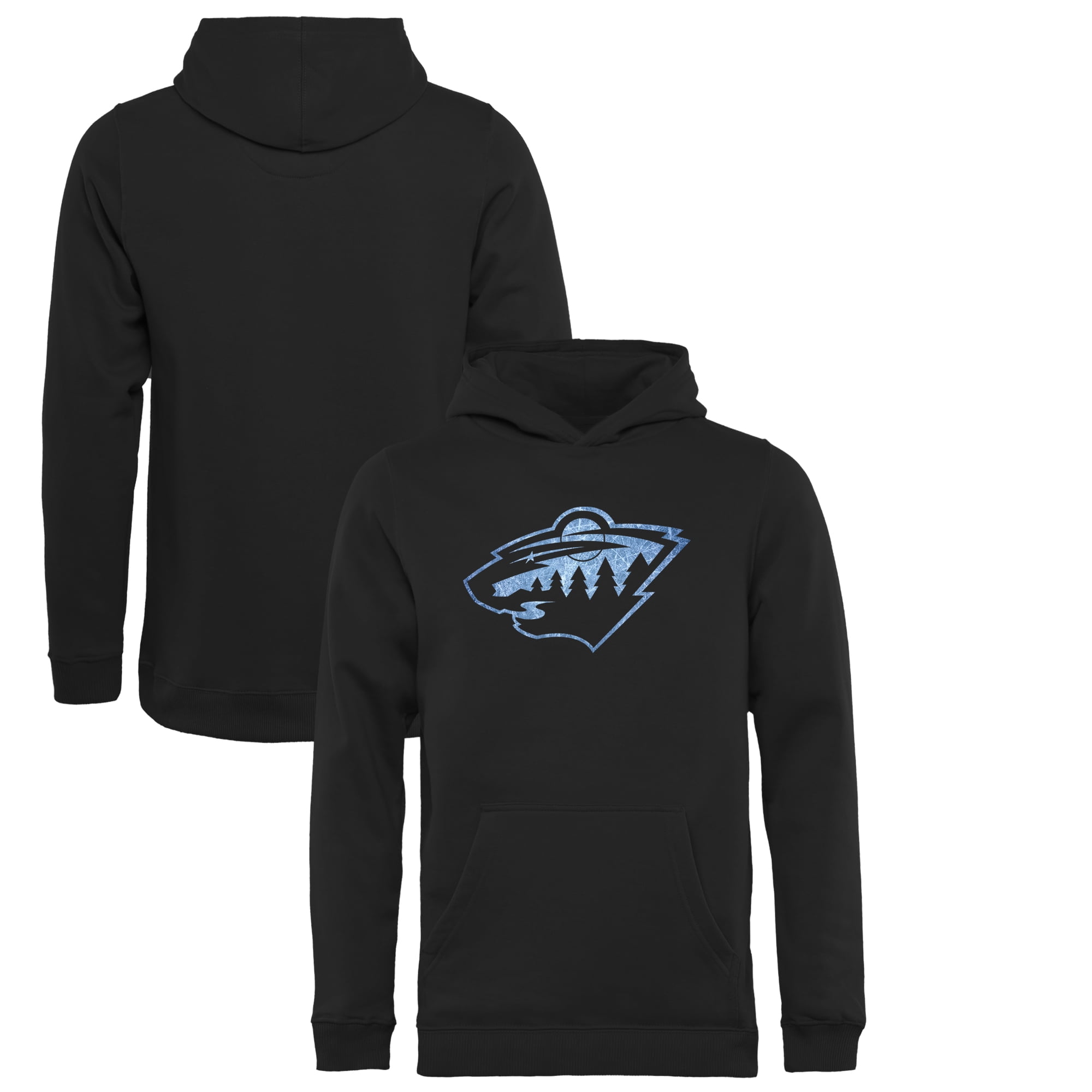 Minnesota Wild Youth Pond Hockey Pullover Hoodie Black by Football Fanatics/Ruppshirts