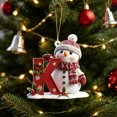 thumbnail image 5 of SPOORYYO Christmas Tree Ornament Hanging Decor, Acrylic Christmas Decoration Pendant with Hanging Rope for Tree, Wreath, Wall and Holiday Display, STYLE K, 5 of 7