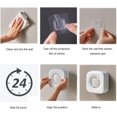 thumbnail image 5 of Grandes organizadores de contenedores de almacenamiento de películas frescas, montados en la pared, sin taladrar, caja de almacenamiento de gorro de ducha para cocina, baño, pasaje, blanco, 5 of 5