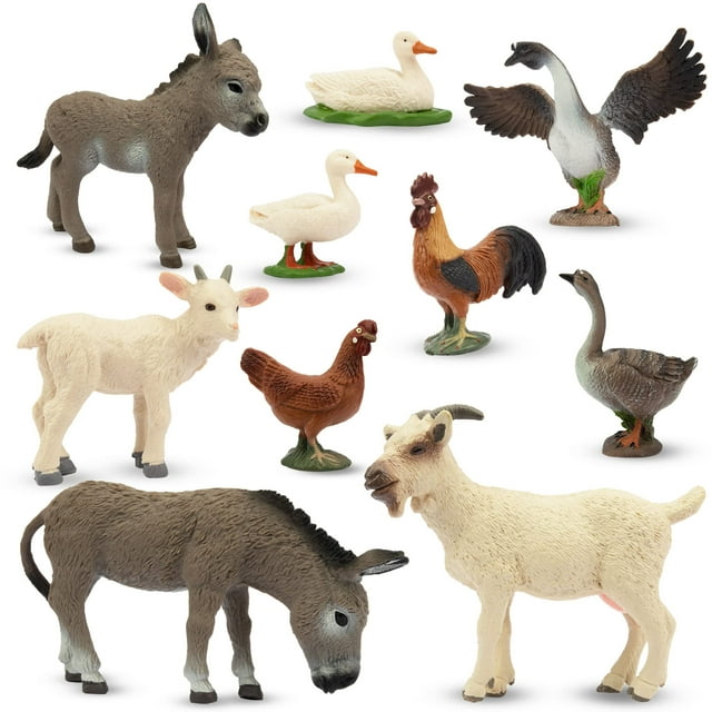 Juego de figuras de animales de granja Toymany Farm Animal, 10 unidades