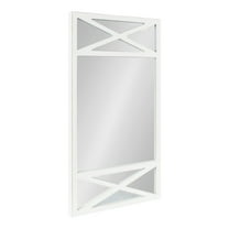 Kate and Laurel Thacker Farmhouse Mirror, 22 x 40, White, Decorative Vintage Inspired Wall Mirror with Unique Panel Overlay and Coastal Farmhouse Finish