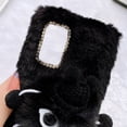 thumbnail image 3 of Galaxy A13 5G Case, Dteck Girly Faux Fur Case Fluffy Furry Shockproof Protective Phone Cover for Samsung Galaxy A13 5G,Black, 3 of 6