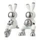 thumbnail image 5 of 2 piezas de estatuas de conejos, figuras de animales, esmalte, decorativas, forma de astronauta, manualidades, conejo blanco, 5 of 9