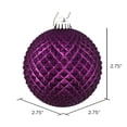 thumbnail image 2 of Vickerman 2.75" Plum Durian Glitter Ball Ornament, 12 per Bag, 2 of 3