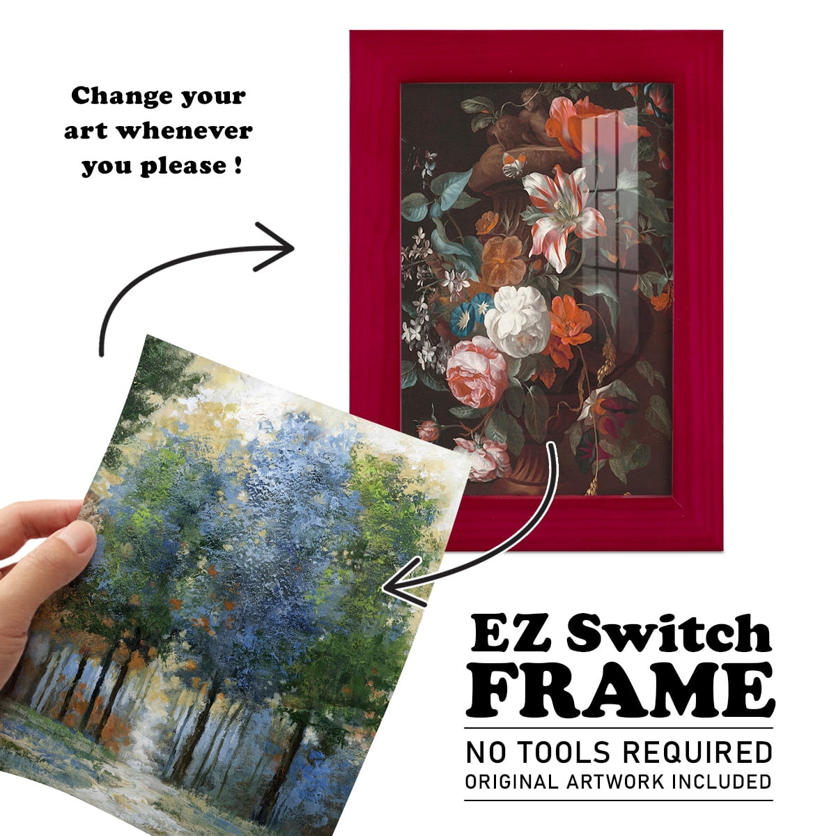 Afternoon Light -Framed Print w/glass-Cherry Red