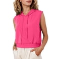 thumbnail image 2 of Hooded Vest for Women 2025 Sleeveless Breathable Quick Drying Plain Athletic Running Vest Pullover Tops, 2 of 7