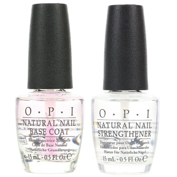 OPI Natural Nail Base Coat 0.5 oz & Natural Nail Strengthener 0.5 oz Combo Pack