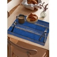 thumbnail image 3 of Vintage Farmhouse Placemats Set of 12 Abstract Blue Wood Grain Texture Heat Insulation Washable Place Mats, Rustic Non-Slip Table Mats for Dining Table Party Kitchen Decor,13x19 Inch, 3 of 4
