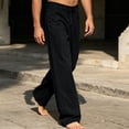thumbnail image 3 of HOMADLES Men's Loose Fit Jeans Straight Leg Stretch Soft Casual Pants Side Pocket Fashion Pants Black Size L, 3 of 6