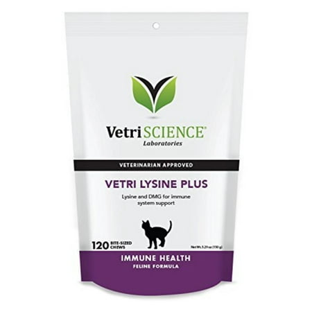 Vetri-lysine Plus Soft Chews Formula to Support Immune System Function for Cats 120 Chews, Formula designed to supportimmune system function By