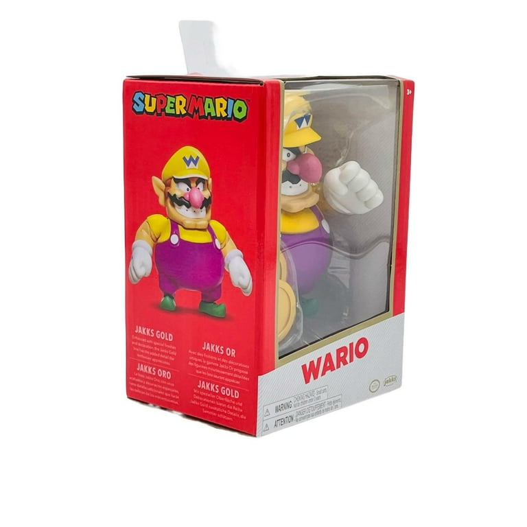 Super Mario: Wario with Coins (Jakks Gold Label) 4in Action Super Mario: Wario with Coins (Jakks Gold Label) 4in Action