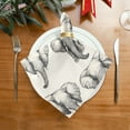 thumbnail image 2 of Napkin Satin Napkin 20*20Inchx6 Kitchen Towel Dinner Plate Towel Decorative Towel Napkin Tea Towel Suitable For Kitchen Table Gray Elephant Pattern, 2 of 8
