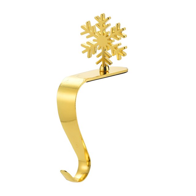 Gancho para calcetines de Navidad, soporte de metal antideslizante para colgar adornos y guirnaldas en la repisa.