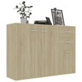 thumbnail image 3 of vidaXL Sideboard Sonoma Oak 105x30x75 cm Engineered Wood, 3 of 5
