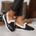 thumbnail image 6 of Womens Floral Embroidered Slippers With Cozy Plush Lined and Indoor/Outdoor Rubber Sole Slipper Winter Snow Boots Flat Shoes, 6 of 9