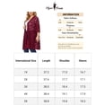 thumbnail image 6 of MODA NOVA Junior's Plus Cardigan Lace Open Front 3/4 Sleeve Bolero Cardigan  Burgundy 3X, 6 of 6