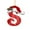 S, variant on yulier Christmas Initial Ornaments, Personalized DIY 26 Letters Christmas Tree Decoration Pendant, Red Acrylic Initial Monogram Shape Xmas Tree Hanging Decor Christmas Gifts
