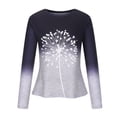 thumbnail image 7 of Women's Fall Long Sleeve Tunic Tops Crewneck Color Block Patchwork Shirts Print Casual Soft Comfy Blouses, 7 of 7