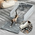 thumbnail image 6 of Luku Cat Litter Box Set - Stainless Steel with High Side Fence - Black / Light Grey, 6 of 8