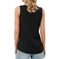 thumbnail image 6 of Nlife Women Sleeveless Criss Cross V Neck Casual Tank Top Basic Summer Outfits, 6 of 7